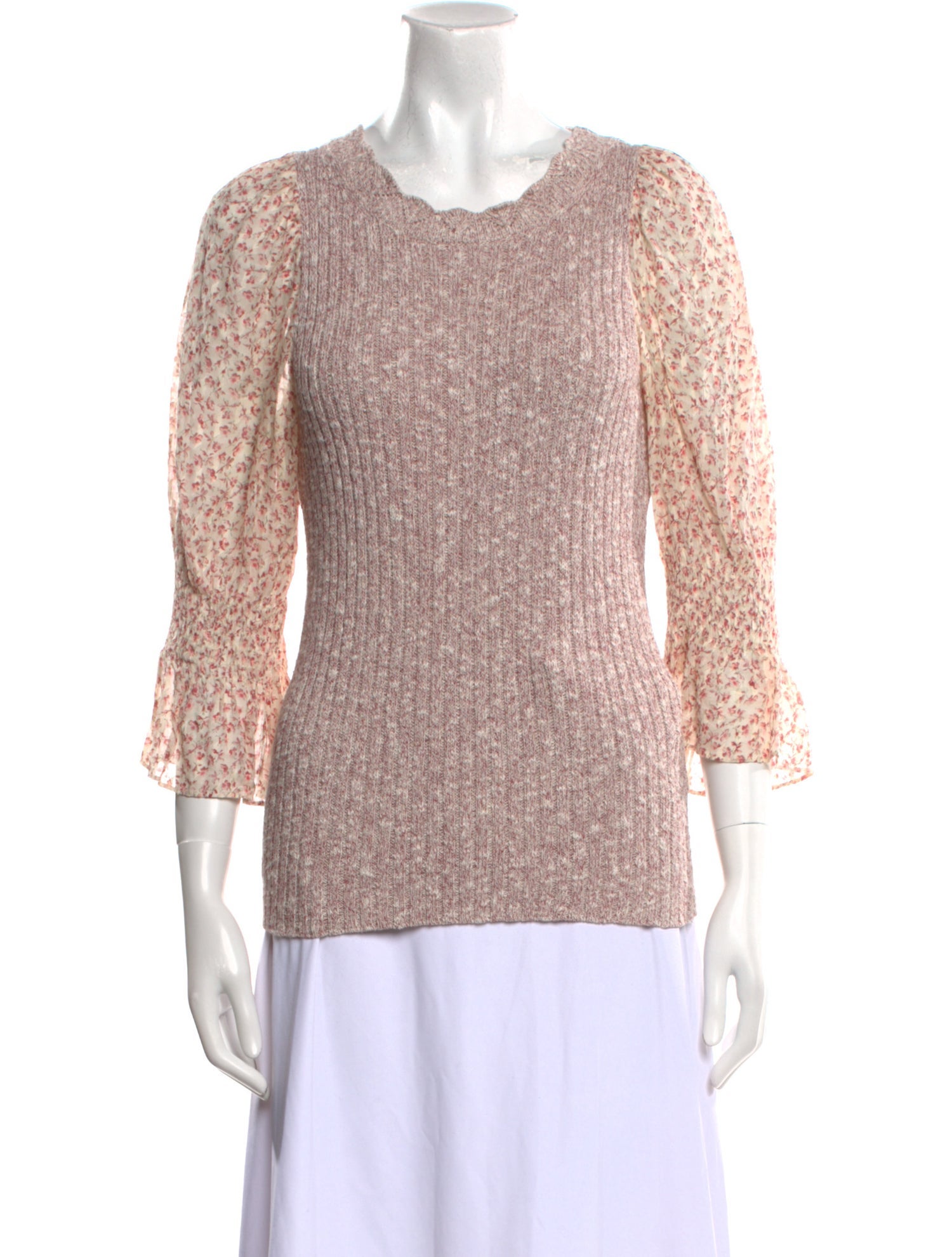 Rebecca Taylor Printed Crew Neck Top