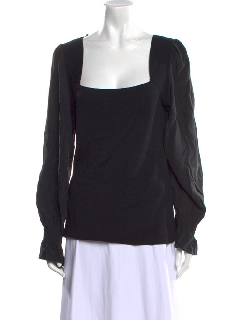 Rebecca Taylor Wool Square Neckline Blouse