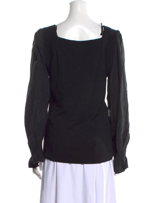 Rebecca Taylor Wool Square Neckline Blouse