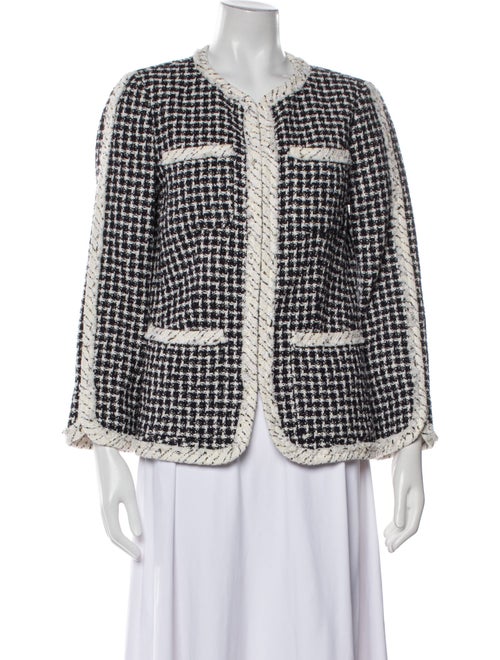 Rebecca Taylor Tweed Houndstooth Print Jacket