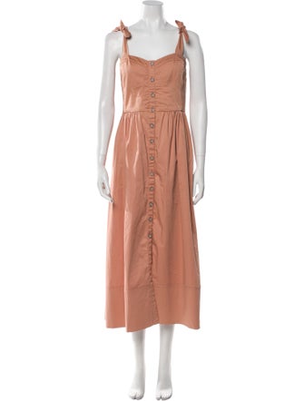 Rebecca Taylor Square Neckline Long Dress