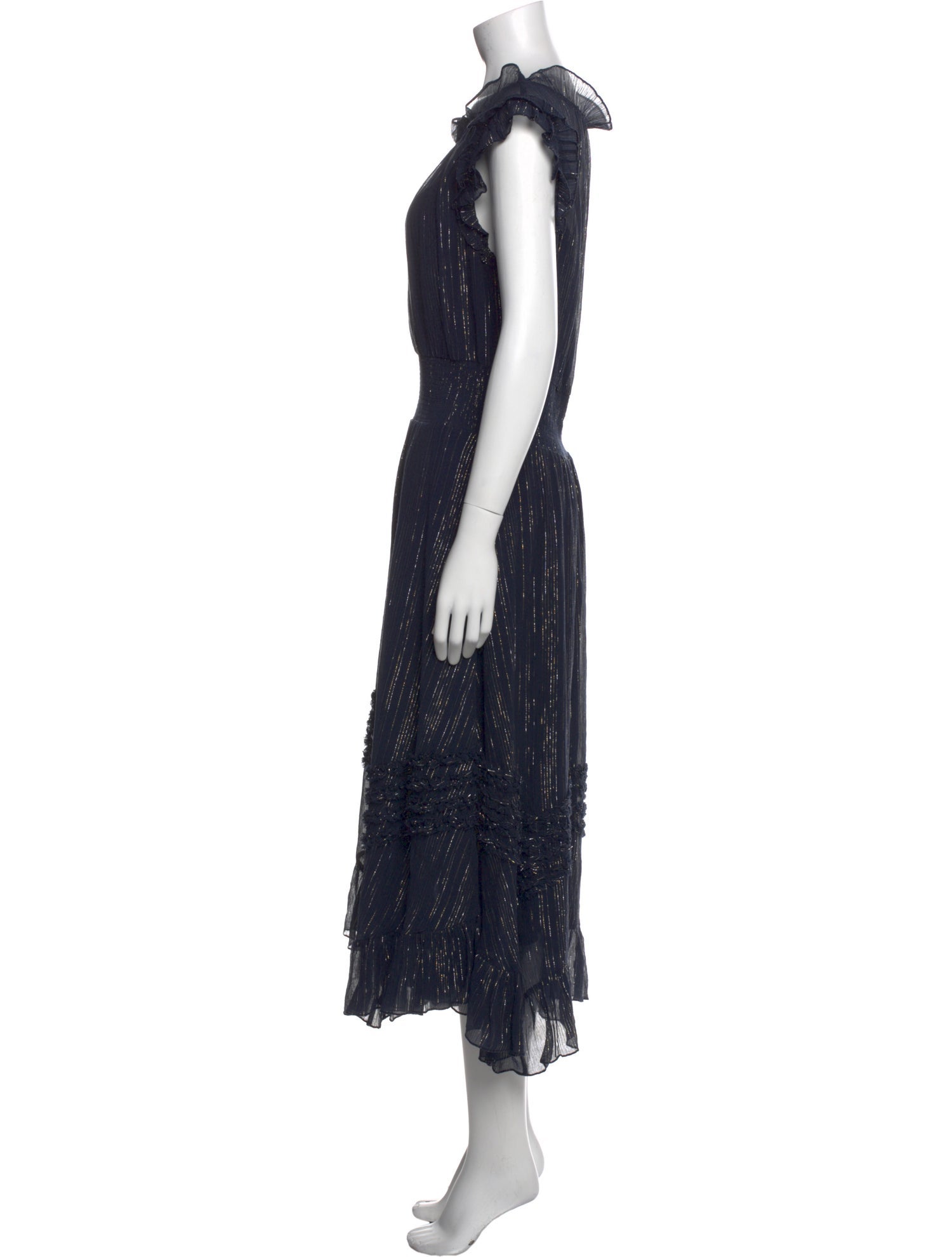 Rebecca Taylor Crew Neck Long Dress