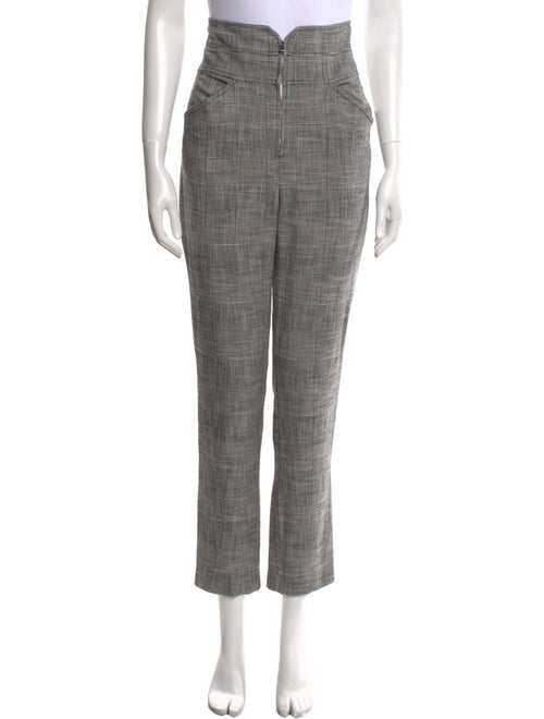 Rebecca Taylor Plaid Print Straight Leg Pants
