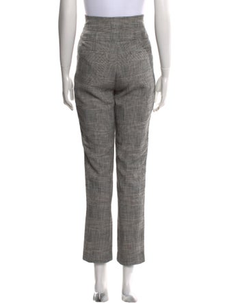 Rebecca Taylor Plaid Print Straight Leg Pants