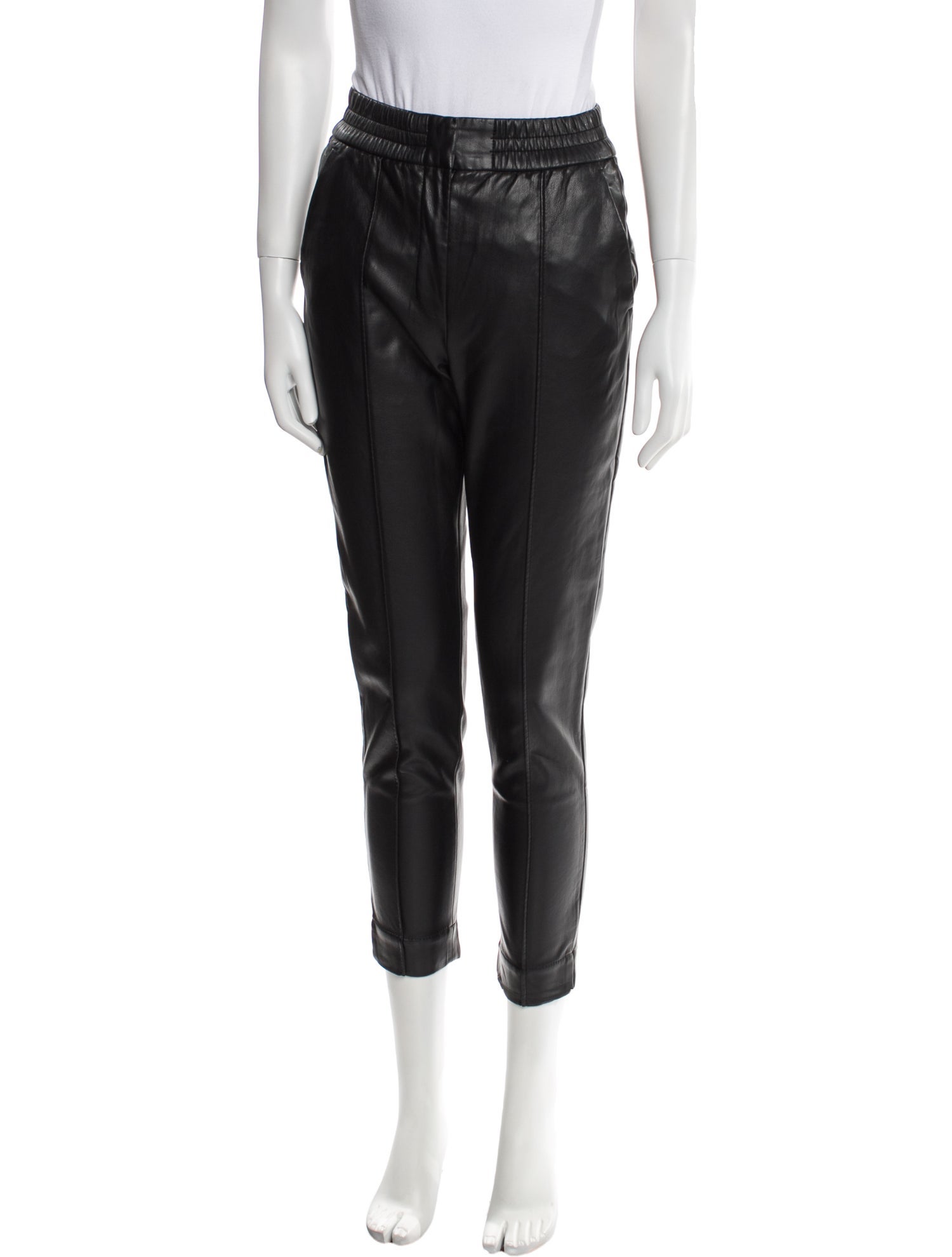 Rebecca Taylor Faux Leather Skinny Leg Pants