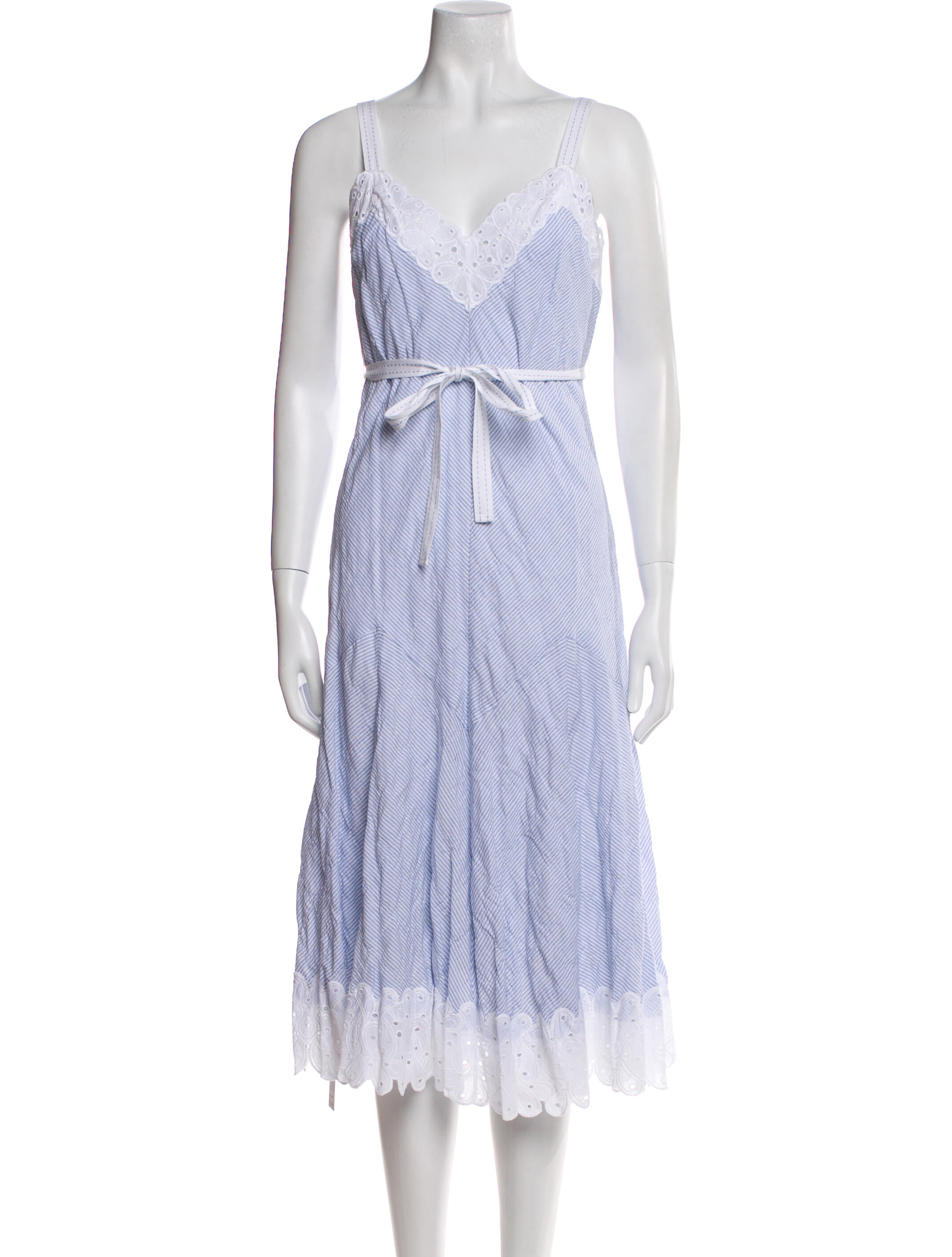 Rebecca Taylor V-Neck Midi Length Dress