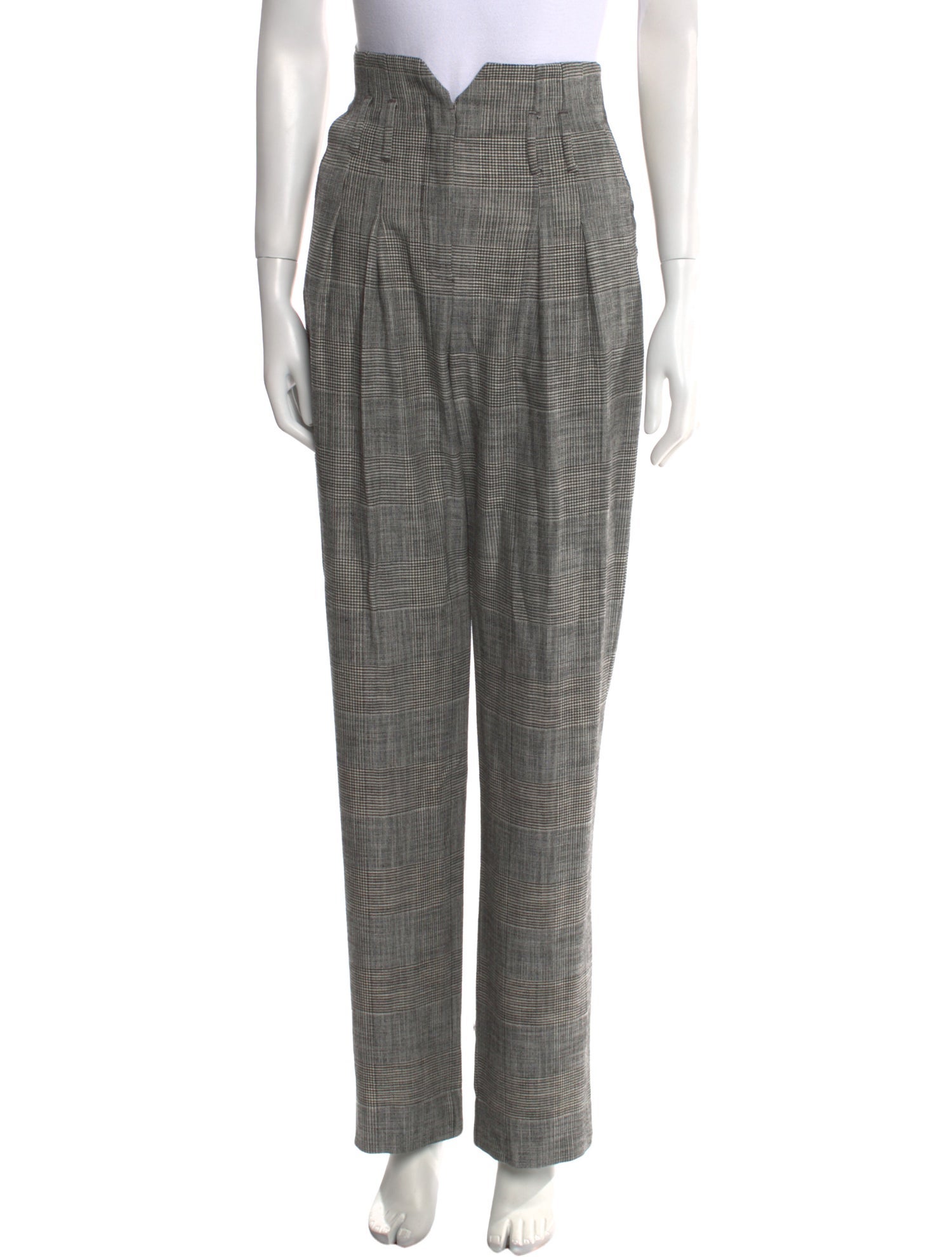 Rebecca Taylor Plaid Print Straight Leg Pants