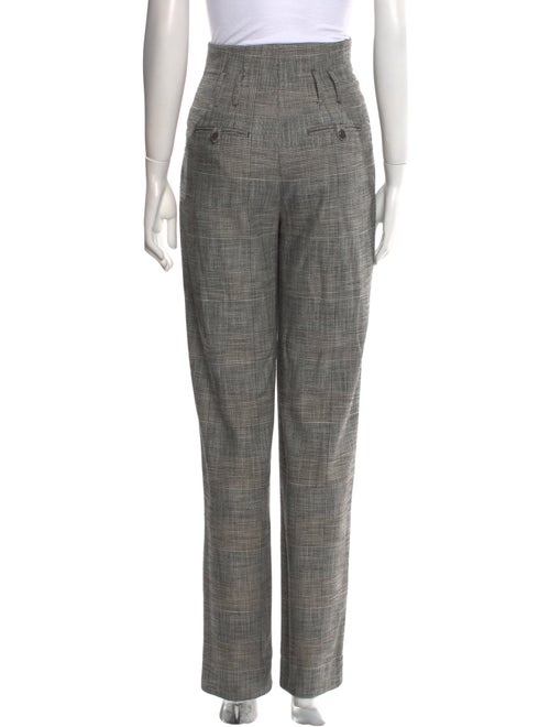 Rebecca Taylor Plaid Print Straight Leg Pants