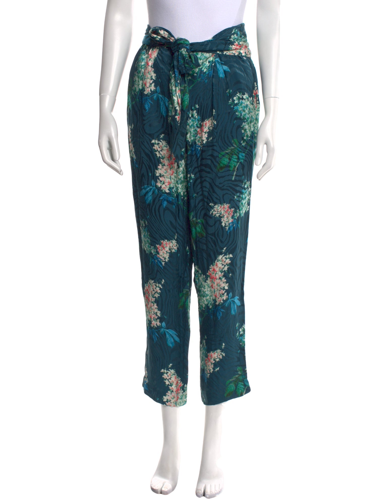 Rebecca Taylor Silk Straight Leg Pants