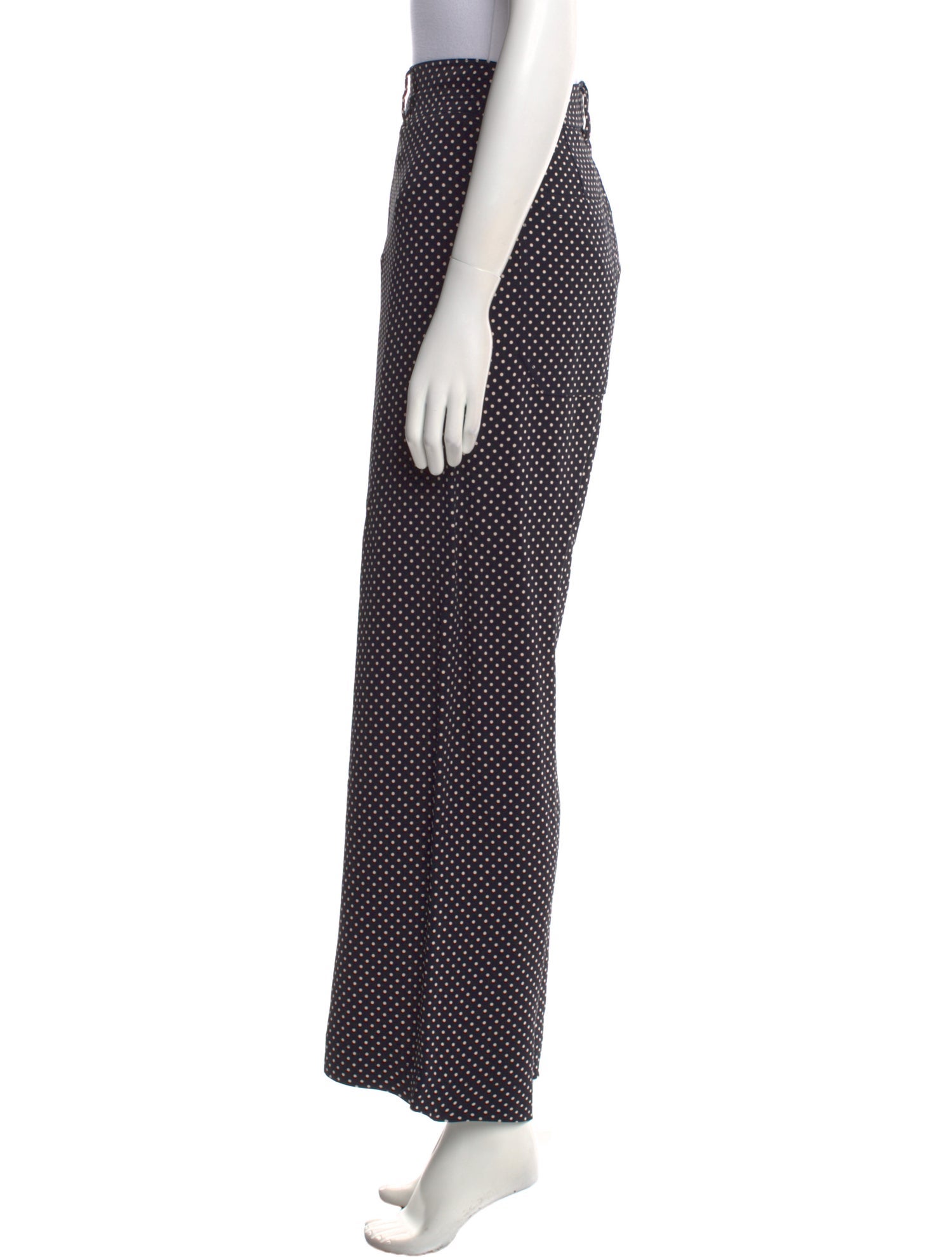Rebecca Taylor Polka Dot Print Wide Leg Pants
