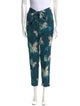 Rebecca Taylor Floral Print Straight Leg Pants