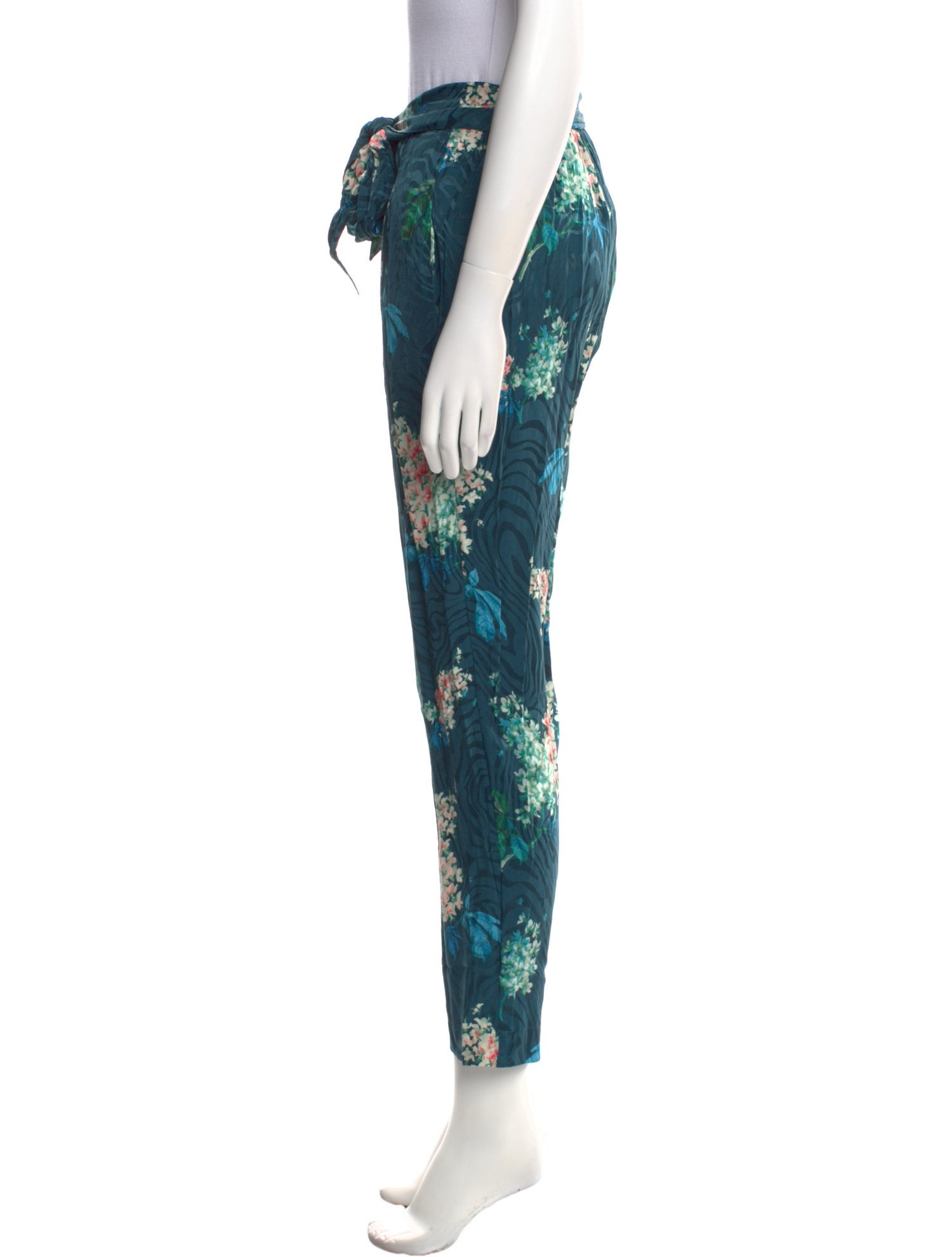 Rebecca Taylor Floral Print Straight Leg Pants