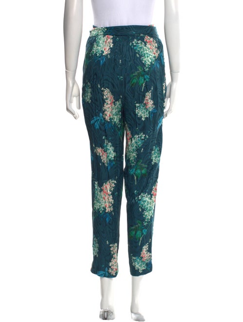Rebecca Taylor Floral Print Straight Leg Pants
