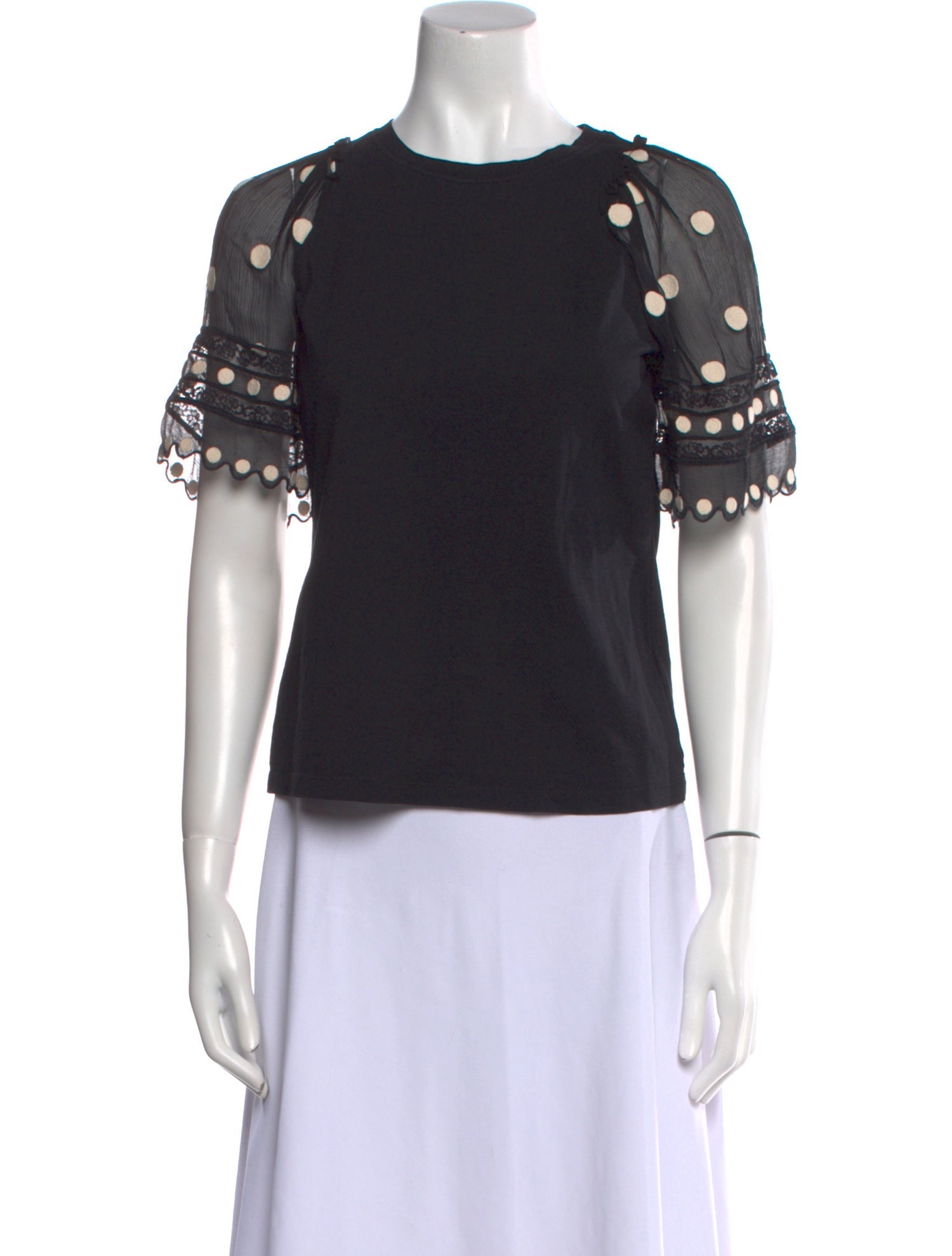 Rebecca Taylor Crew Neck Short Sleeve Top