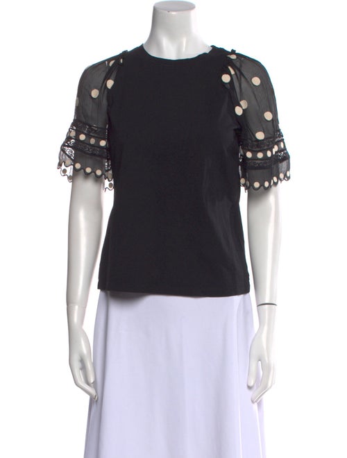 Rebecca Taylor Crew Neck Short Sleeve Top