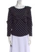Rebecca Taylor Silk Polka Dot Print Blouse