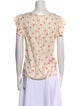 Rebecca Taylor Floral Print V-Neck Blouse