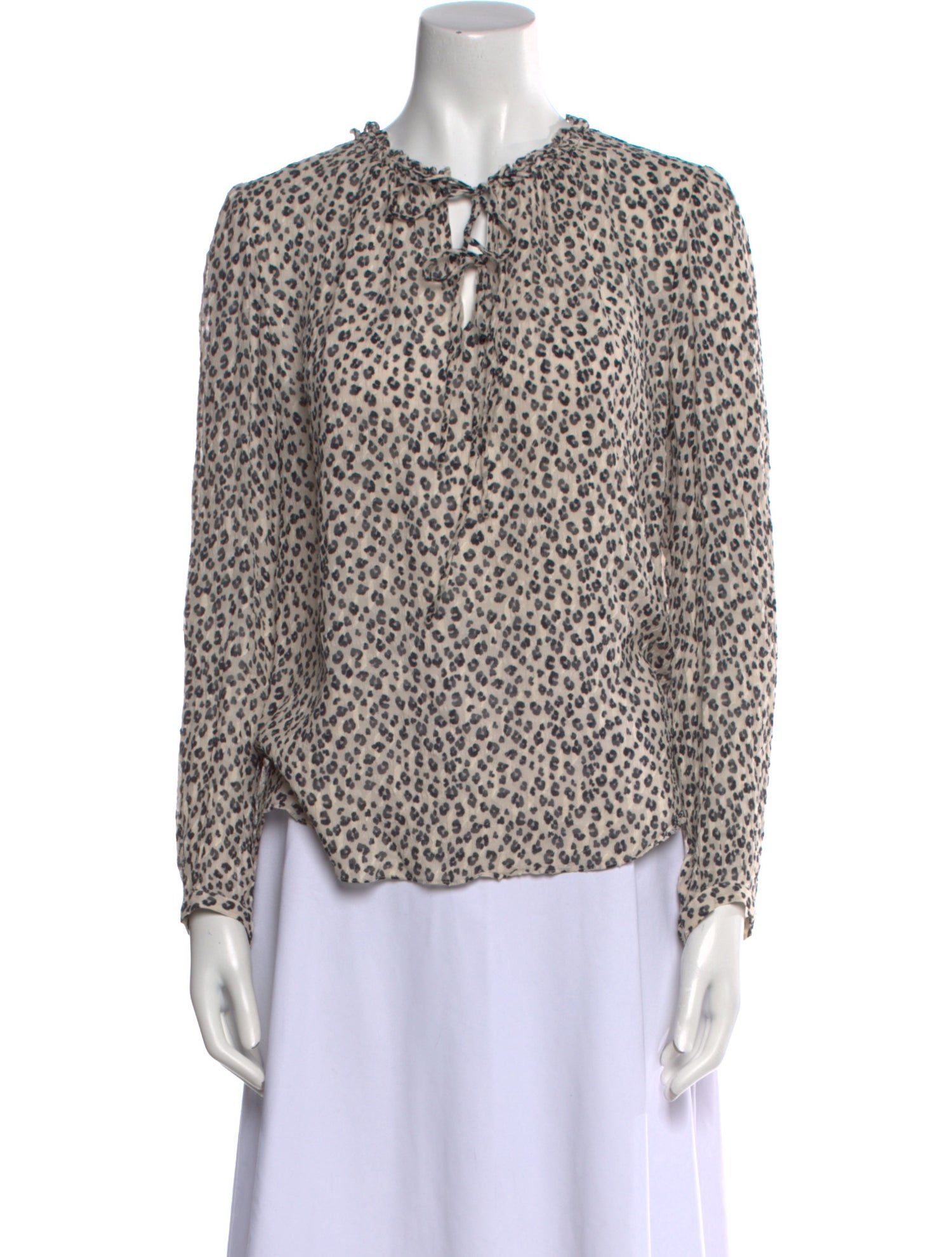 Rebecca Taylor Silk Animal Print Blouse