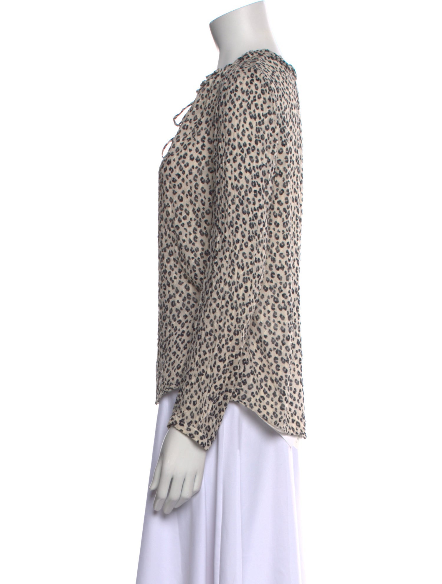 Rebecca Taylor Silk Animal Print Blouse