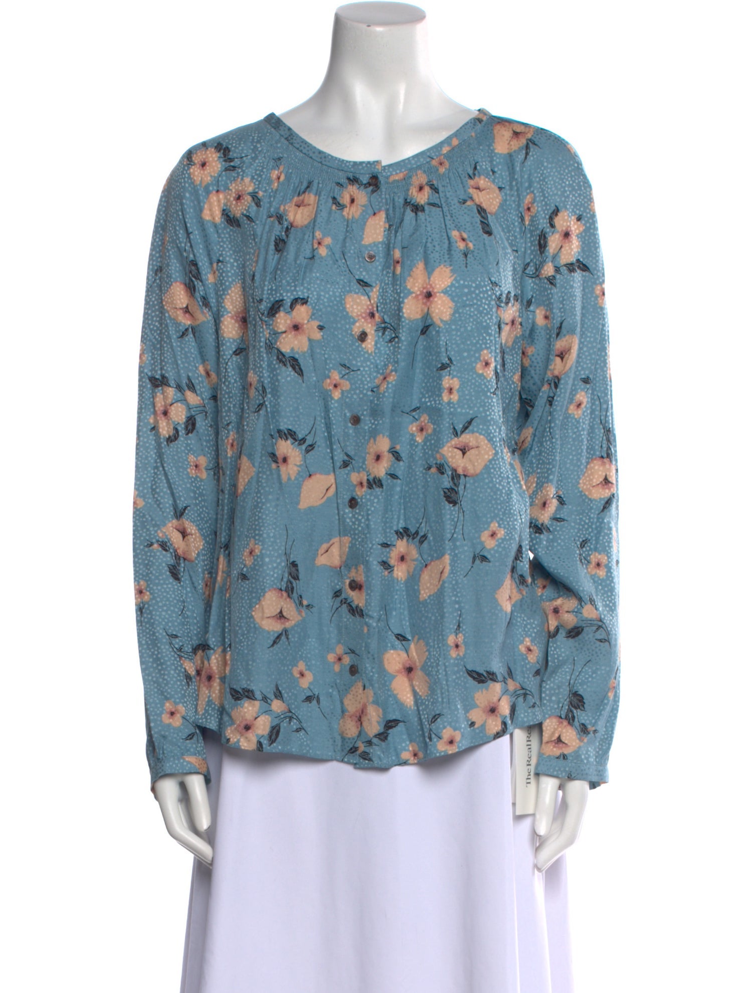 Rebecca Taylor Floral Print Scoop Neck Blouse