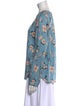 Rebecca Taylor Floral Print Scoop Neck Blouse