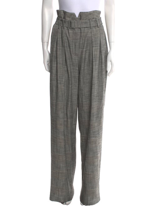 Rebecca Taylor Plaid Print Wide Leg Pants