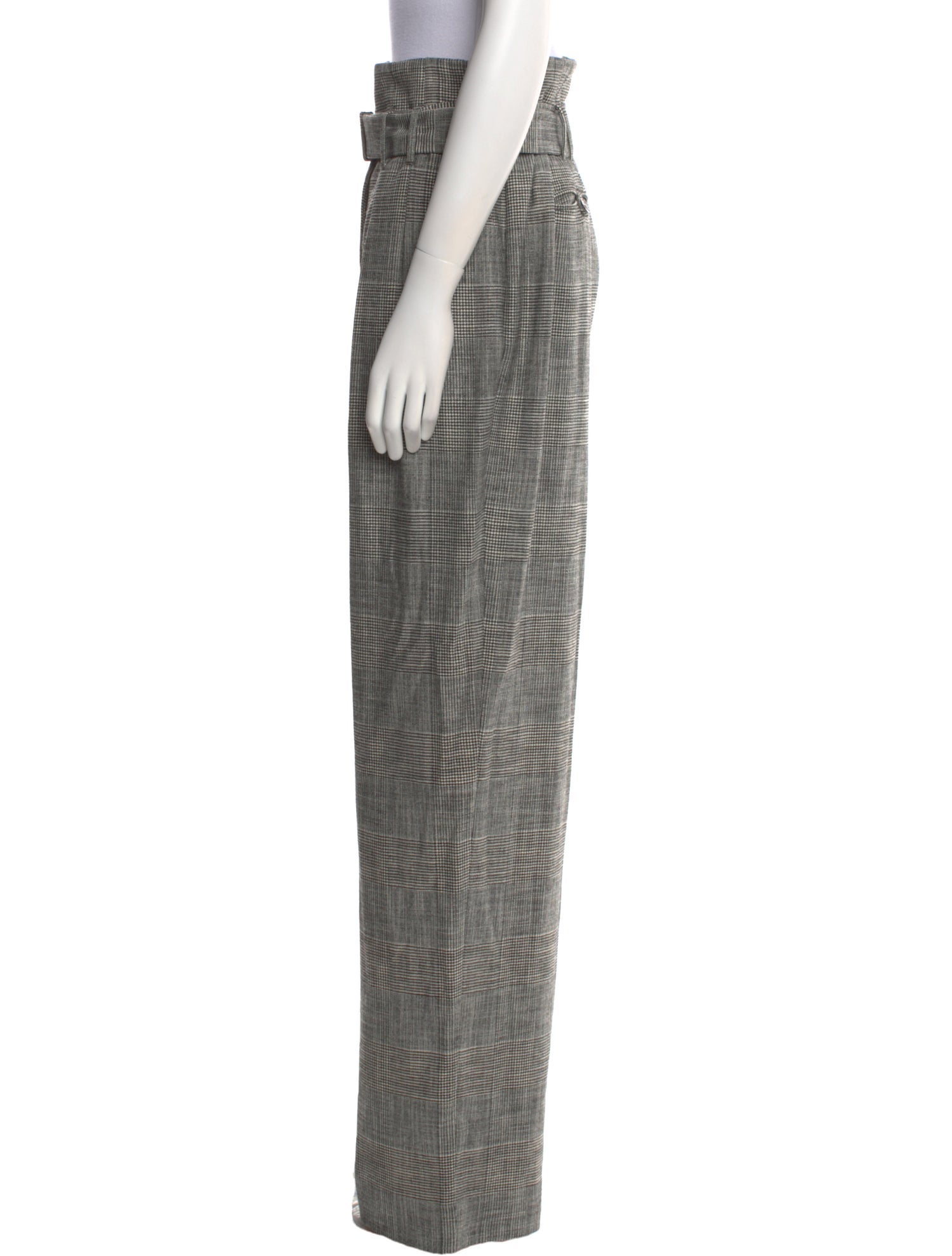 Rebecca Taylor Plaid Print Wide Leg Pants