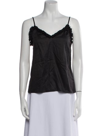 Rebecca Taylor V-Neck Sleeveless Top