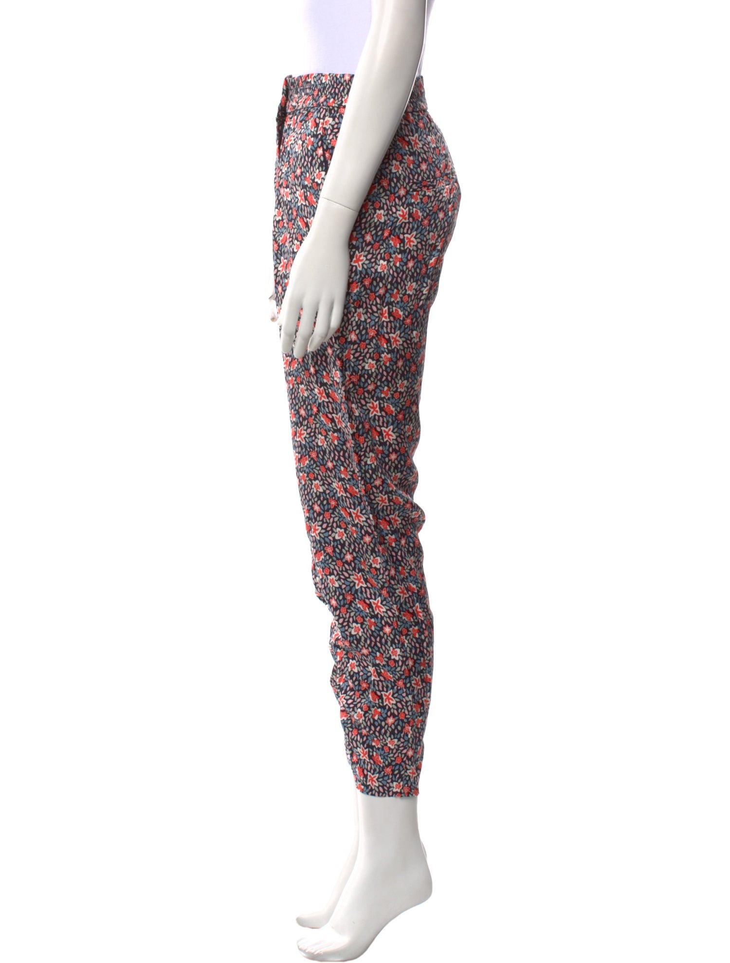 Rebecca Taylor Floral Print Skinny Leg Pants
