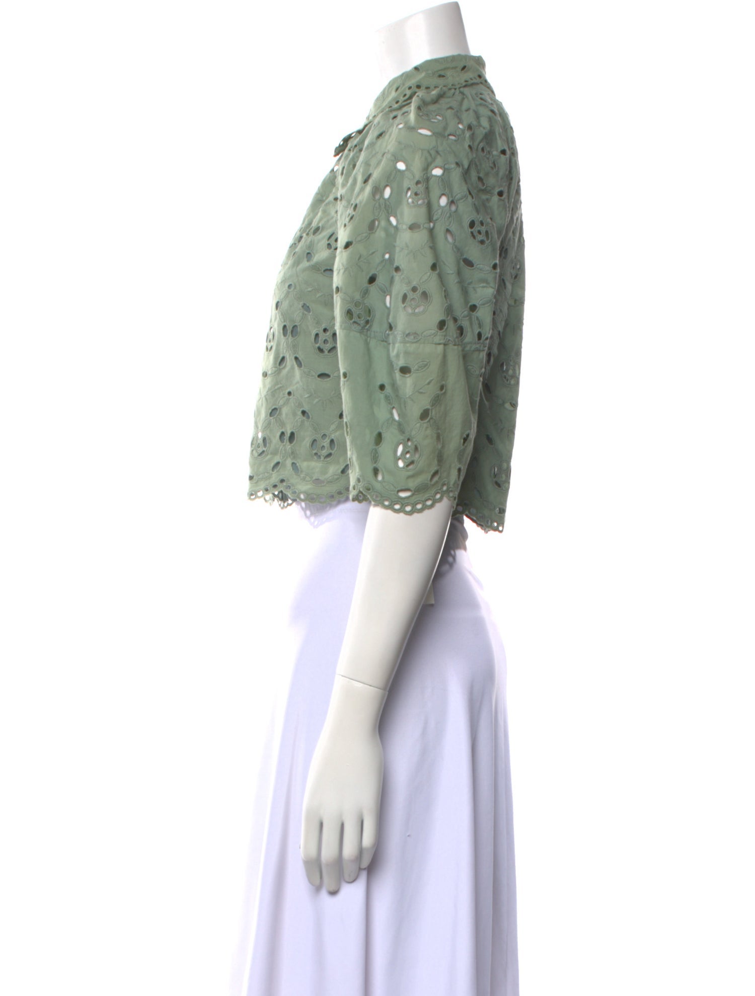 Rebecca Taylor Eyelet Printed Crop Top w/ Tags