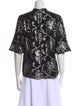 Rebecca Taylor Silk Lace Pattern Blouse