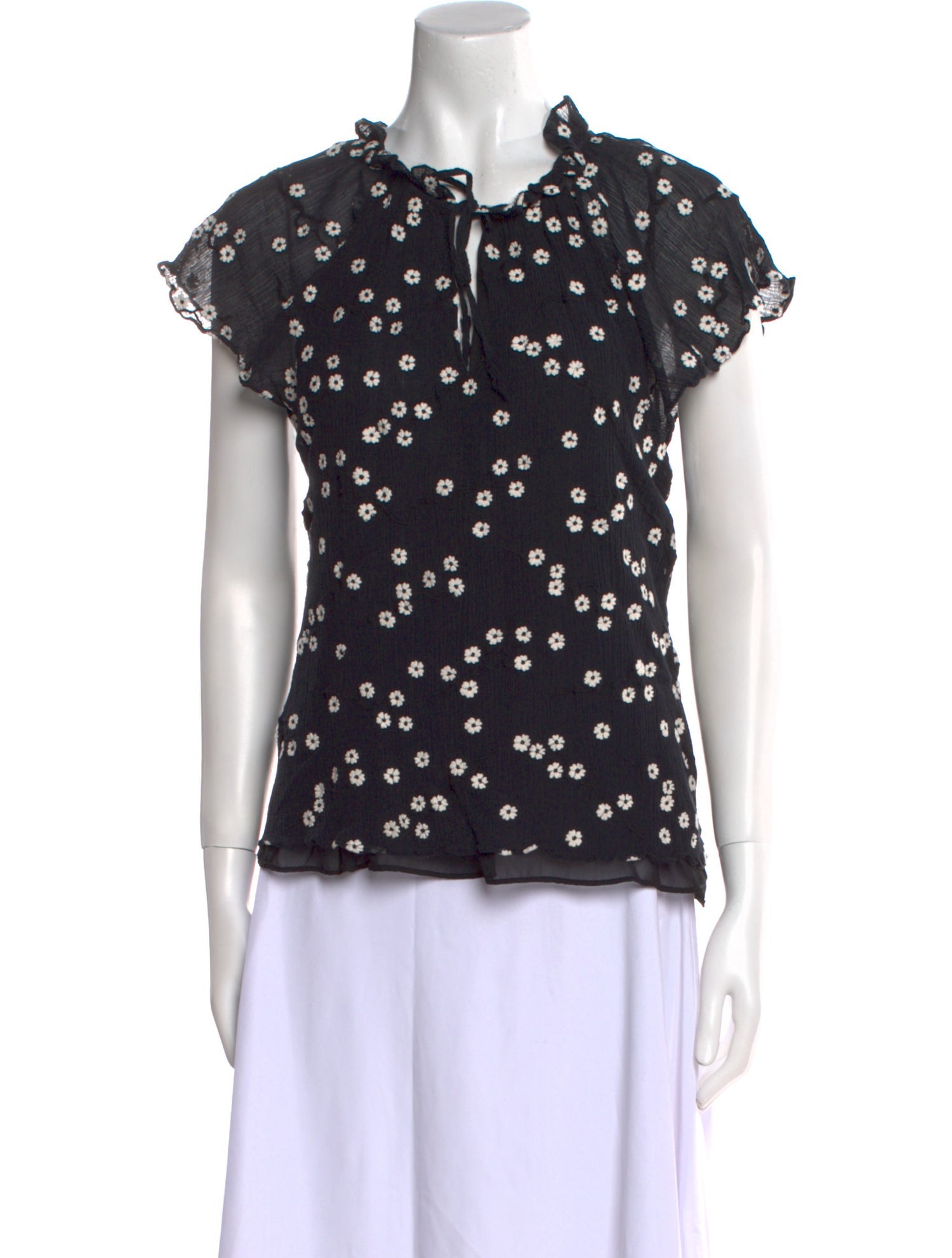 Rebecca Taylor Floral Print Mock Neck Blouse w/ Tags