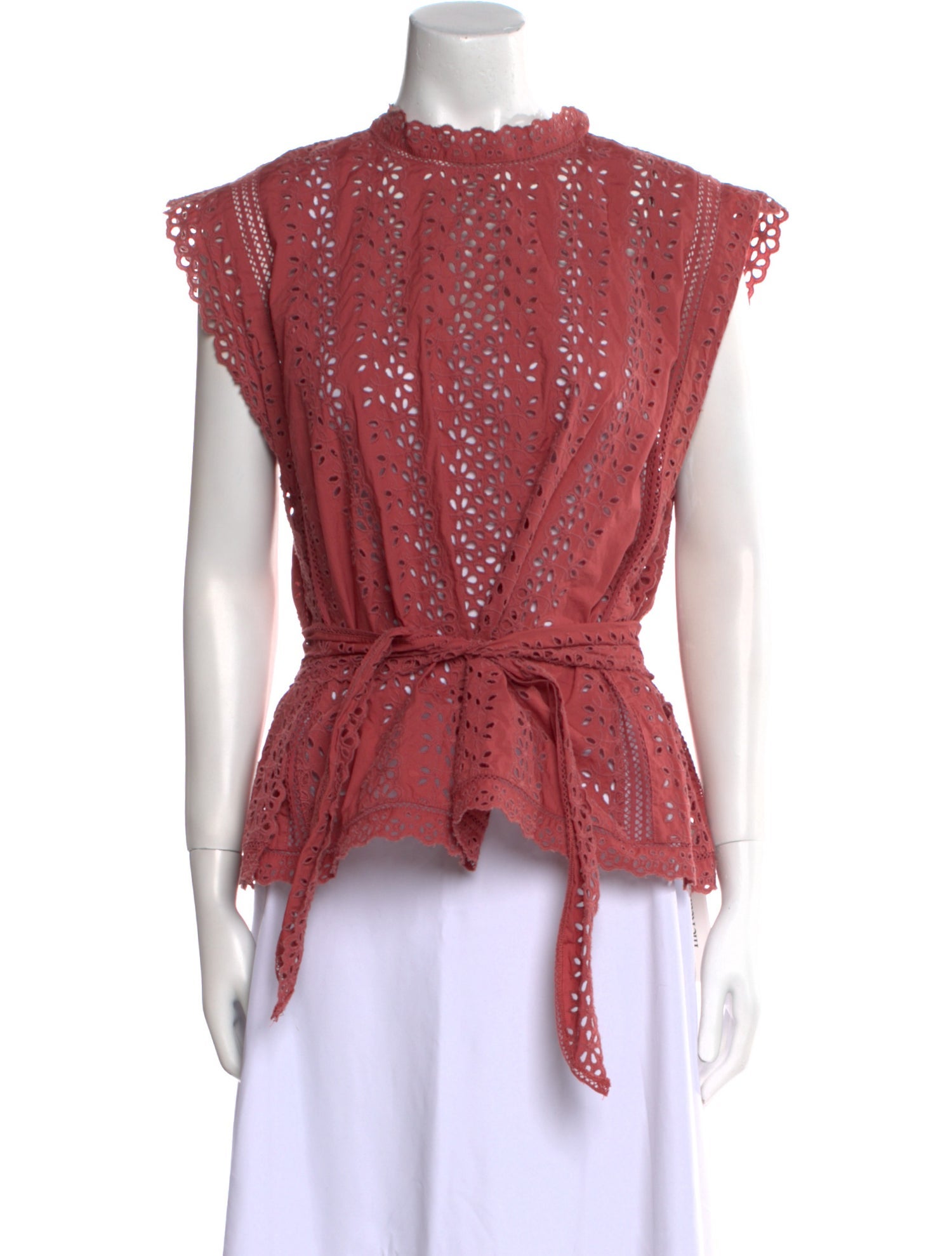 Rebecca Taylor Eyelet Mock Neck Blouse w/ Tags