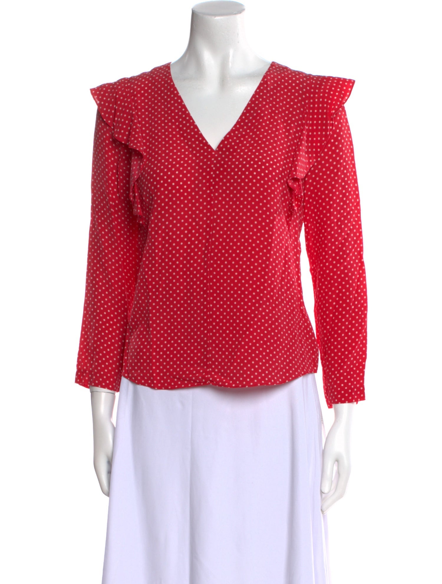 Rebecca Taylor Silk Polka Dot Print Blouse w/ Tags