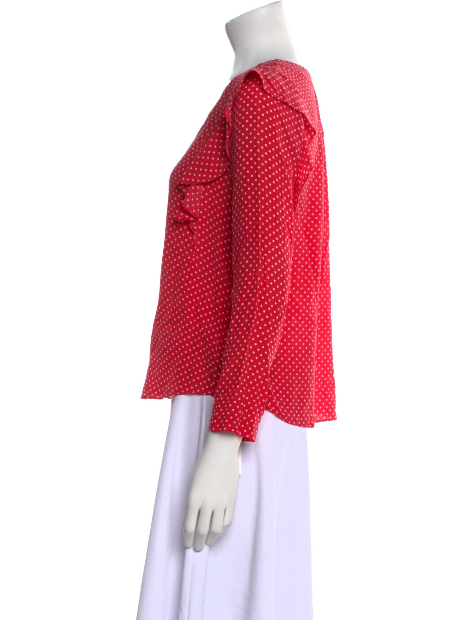 Rebecca Taylor Silk Polka Dot Print Blouse w/ Tags