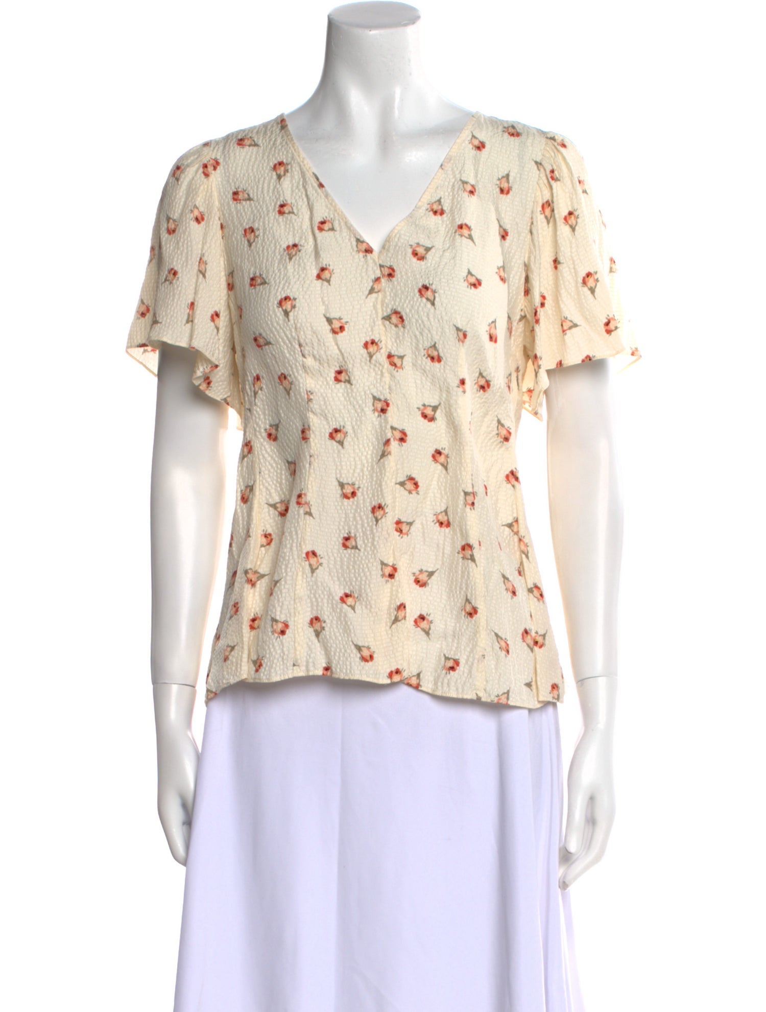 Rebecca Taylor Silk Floral Print Top w/ Tags