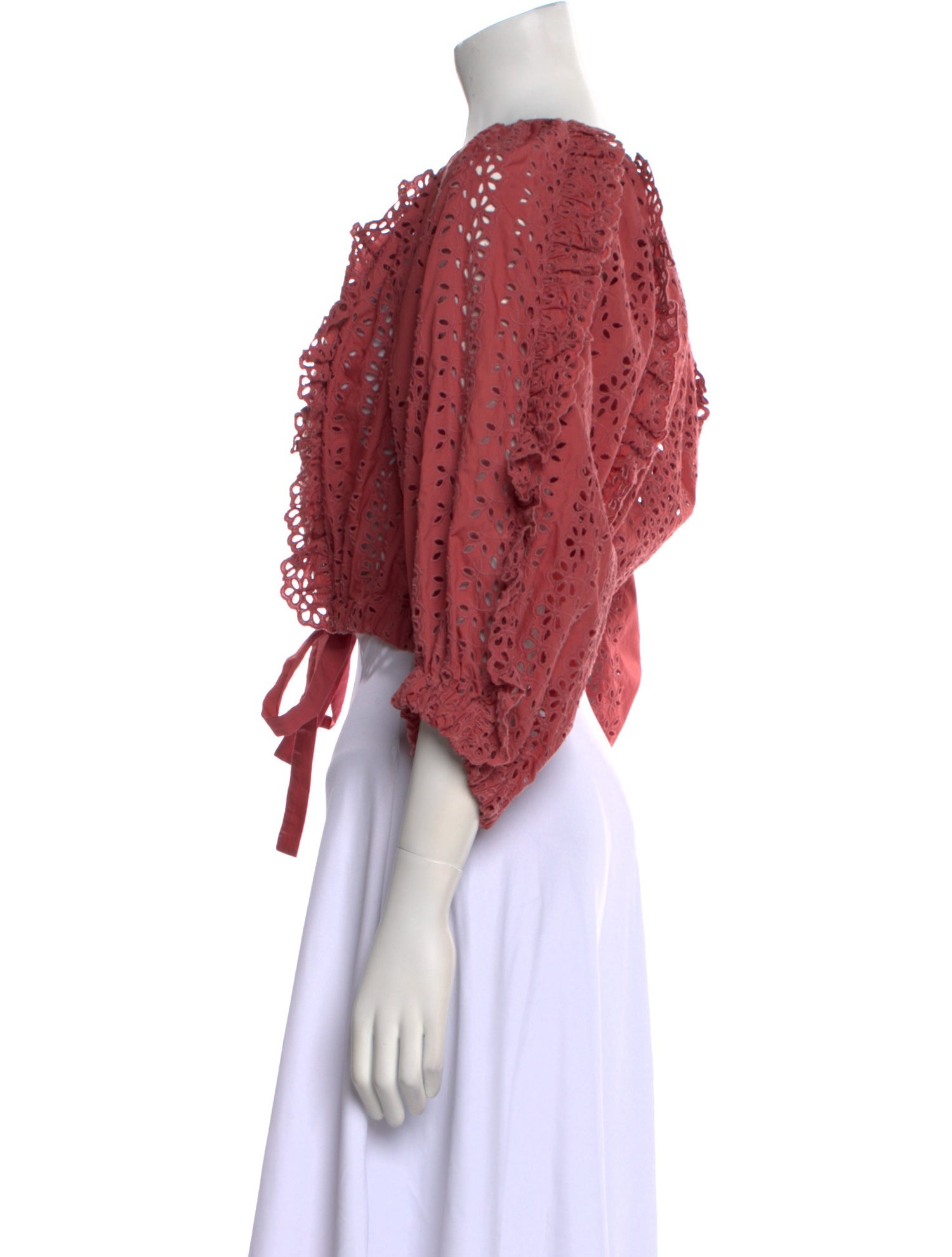 Rebecca Taylor Eyelet Bateau Neckline Crop Top w/ Tags