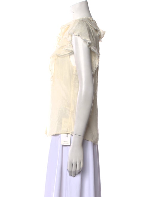 Rebecca Taylor Crew Neck Short Sleeve Blouse