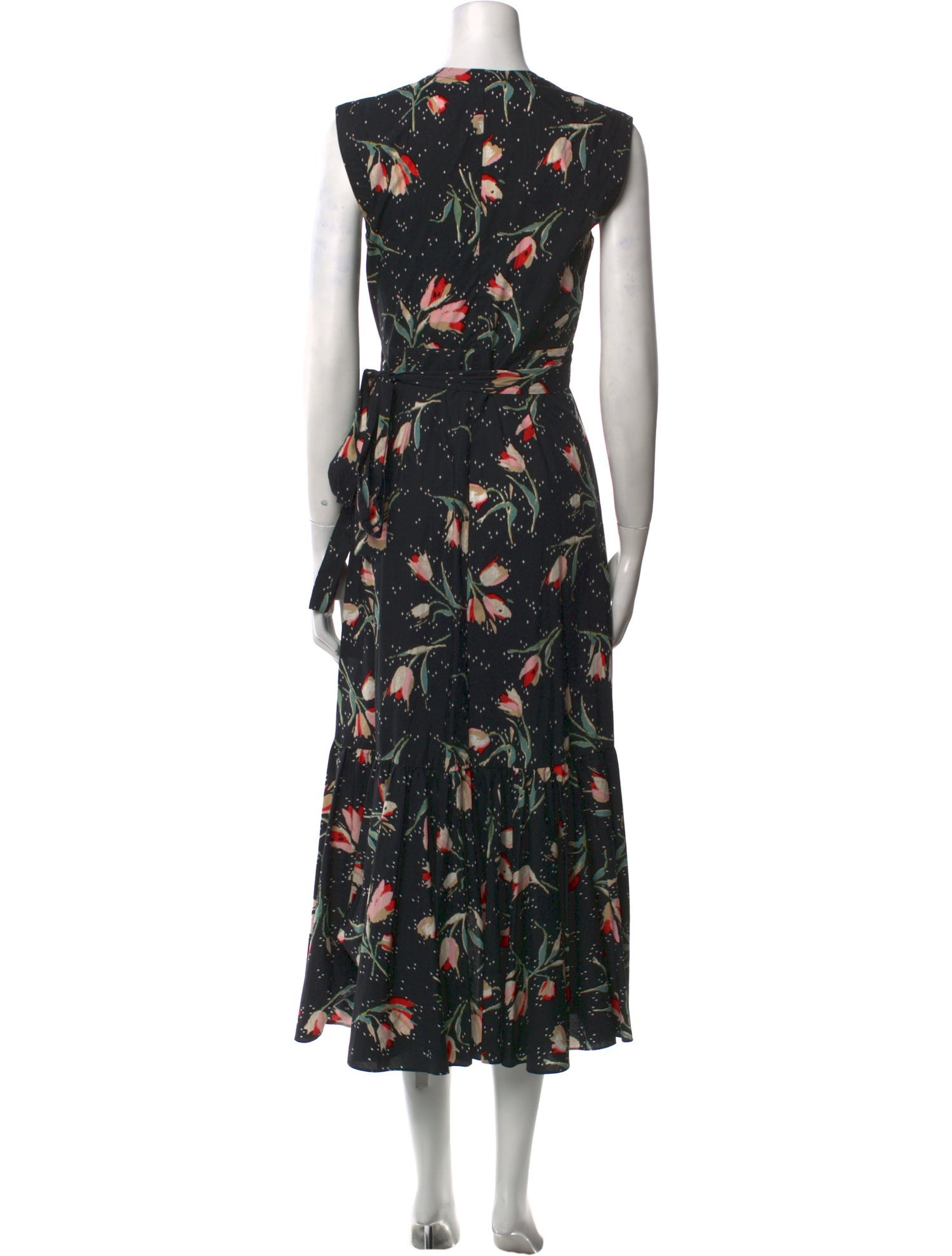 Rebecca Taylor Floral Print Midi Length Dress