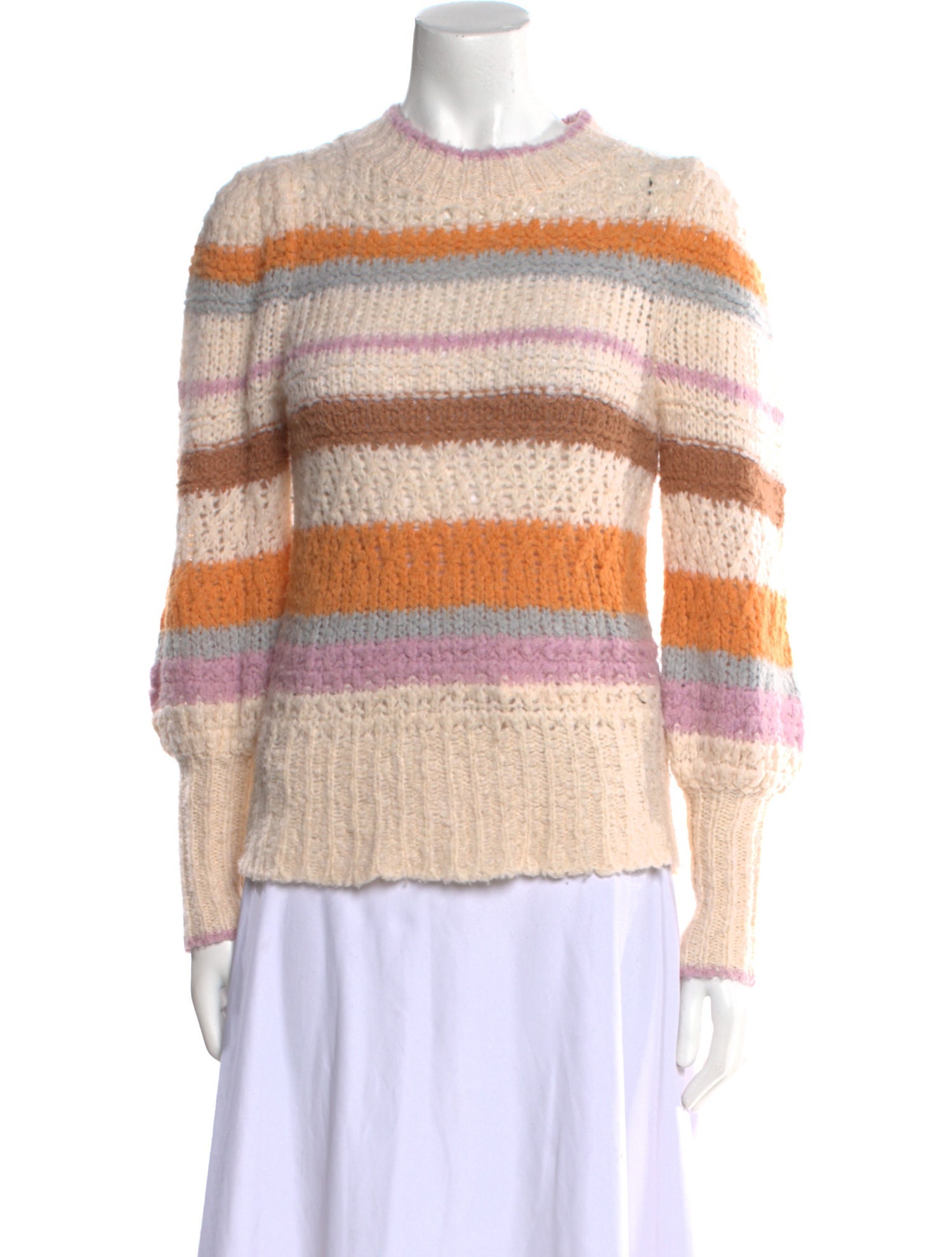 Rebecca Taylor Striped Crew Neck Sweater
