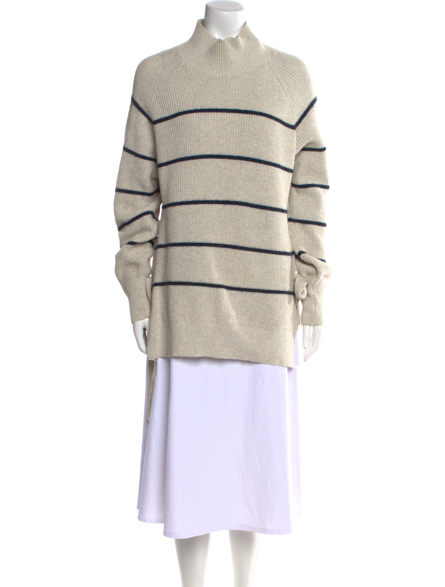 Rebecca Taylor Striped Mock Neck Sweater