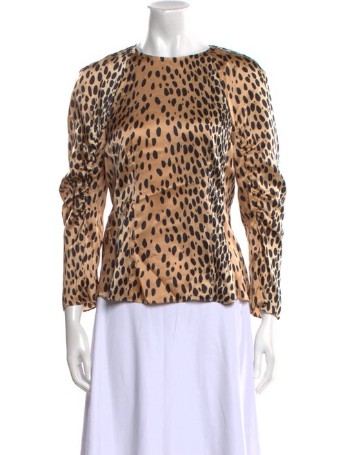 Rebecca Taylor Silk Animal Print Blouse