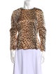 Rebecca Taylor Silk Animal Print Blouse