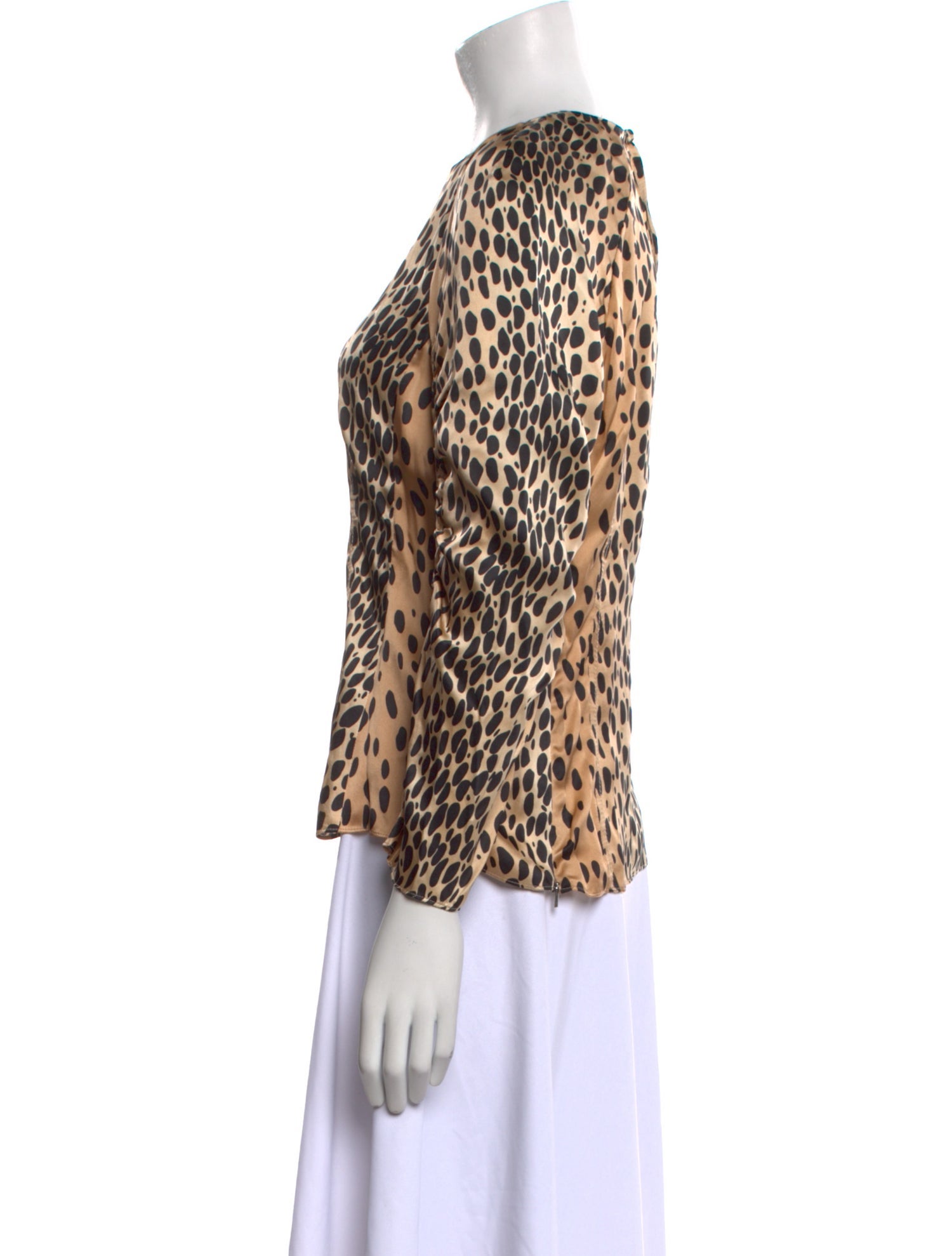 Rebecca Taylor Silk Animal Print Blouse