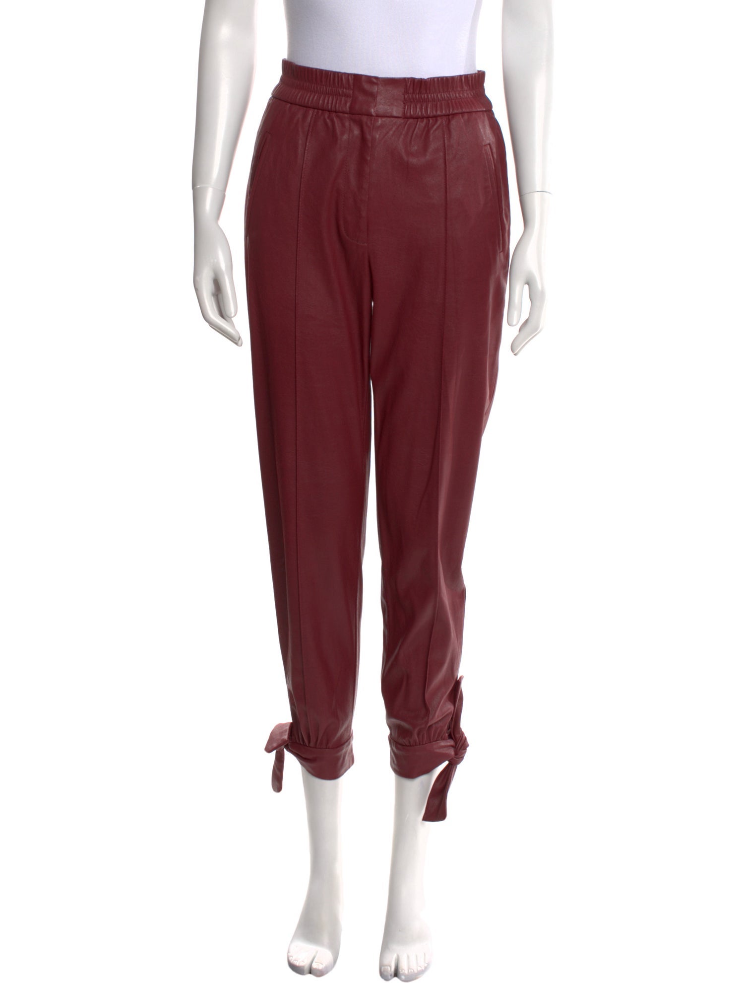 Rebecca Taylor Faux Leather Skinny Leg Pants