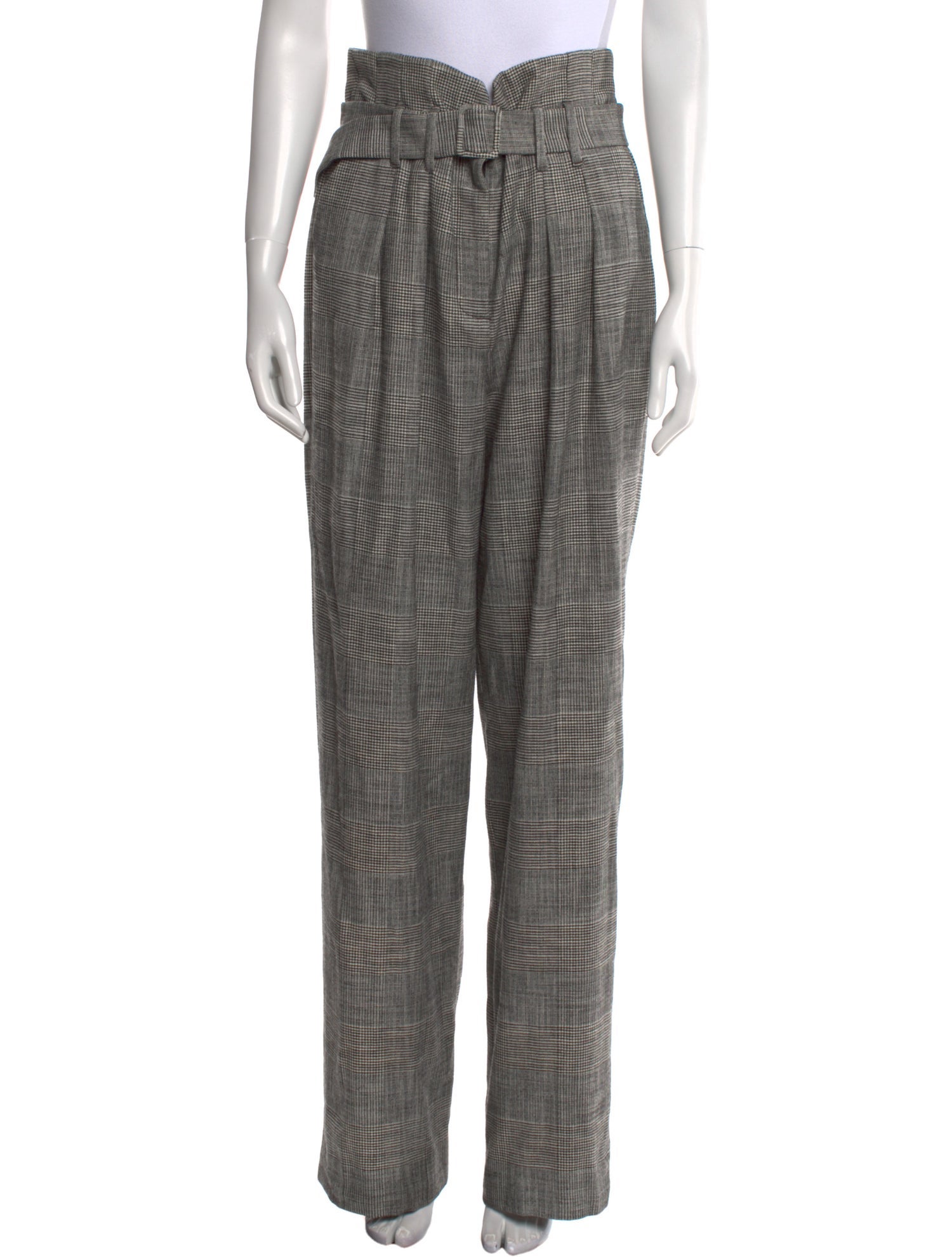 Rebecca Taylor Plaid Print Wide Leg Pants