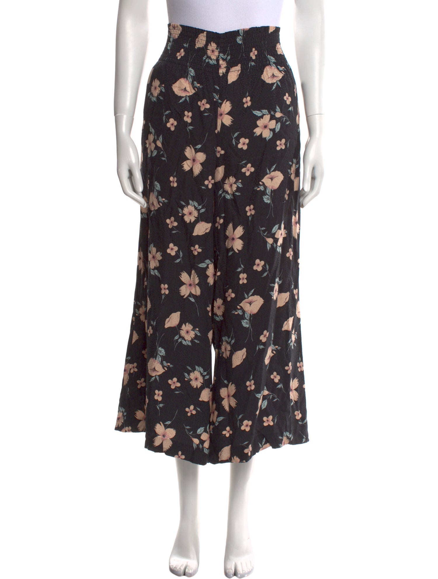 Rebecca Taylor Floral Print Wide Leg Pants