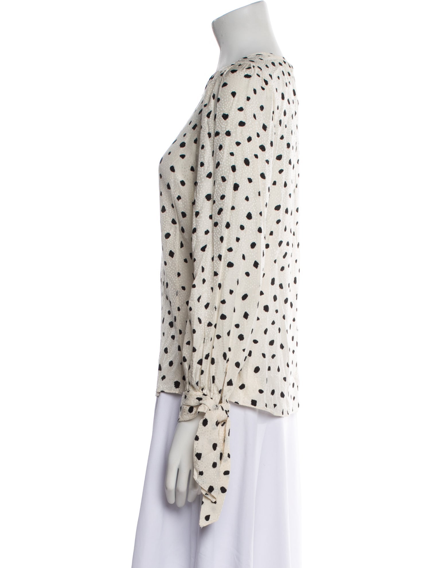 Rebecca Taylor Printed Crew Neck Blouse