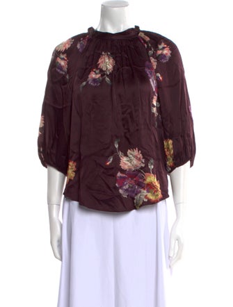 Rebecca Taylor Silk Floral Print Blouse