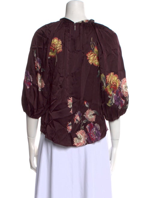 Rebecca Taylor Silk Floral Print Blouse